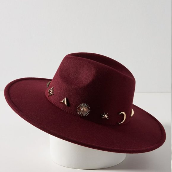 ⭐️ Charm-Trimmed Rancher Boho Peasant Hipster Hippie Art Farm Desert Cute Hat